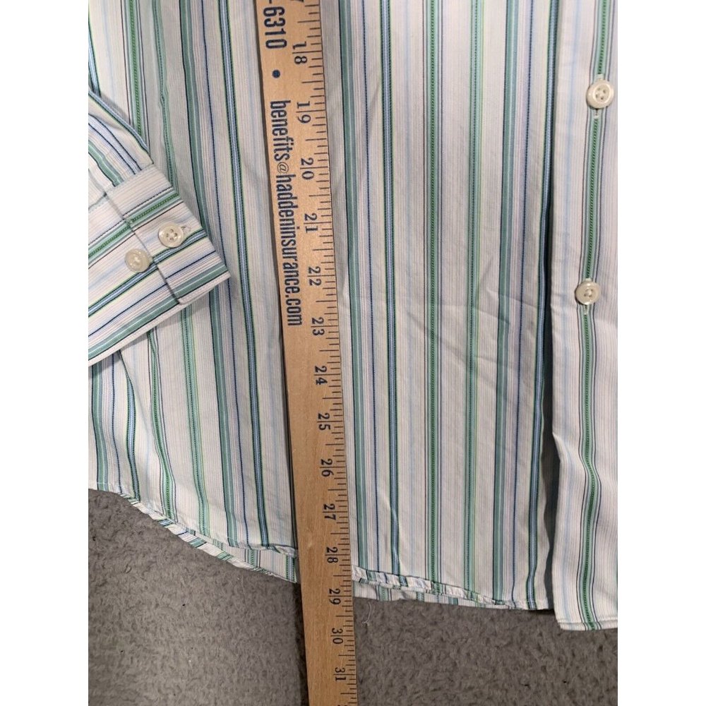 4 Men's Button Down Shirts Striped Collared Nautica Cremieux Large L Business - Picture 15 of 16